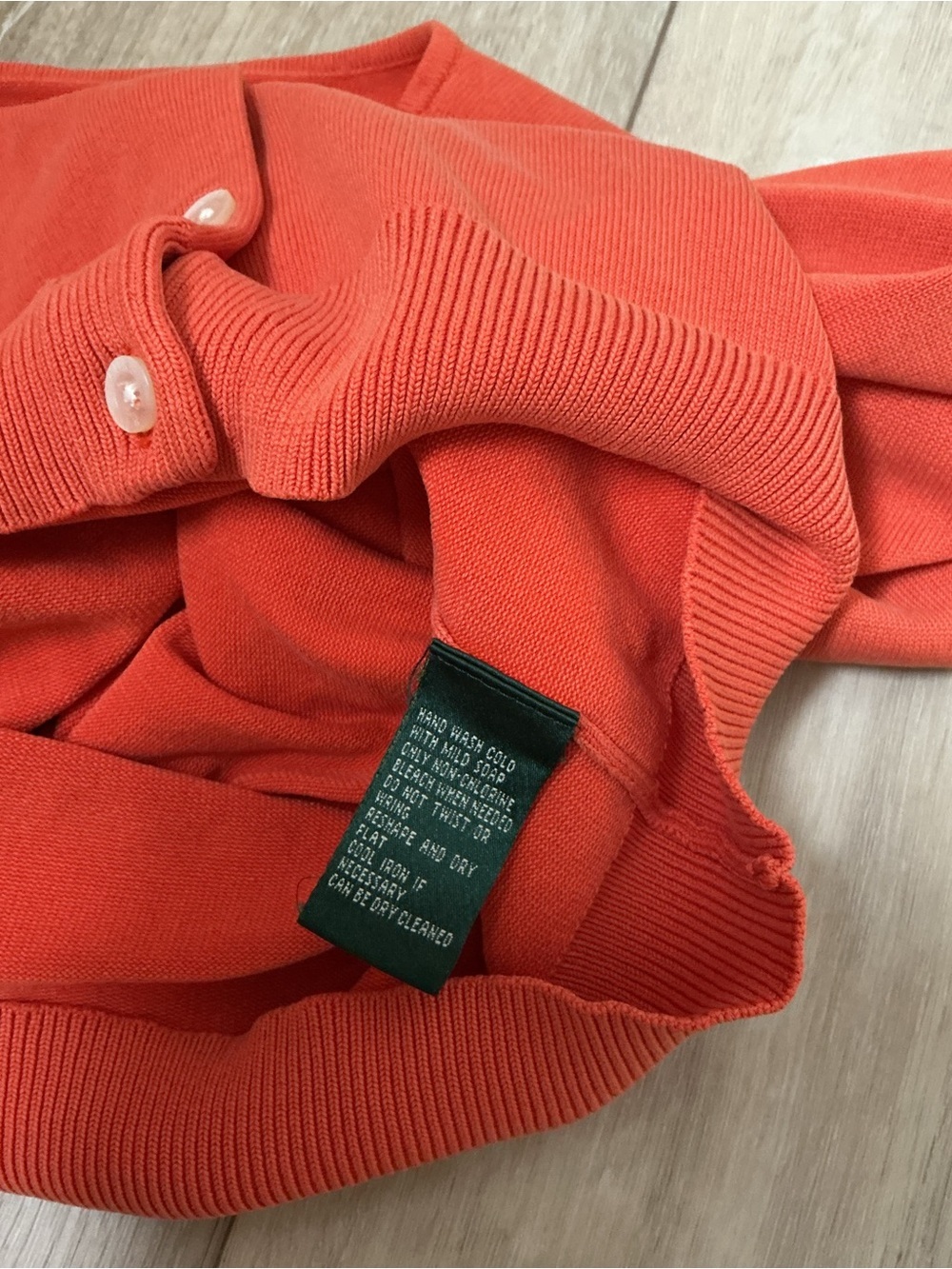 Polo by Ralph Lauren Coral Button-Front Crewneck Cardigan - Picture 8 of 8